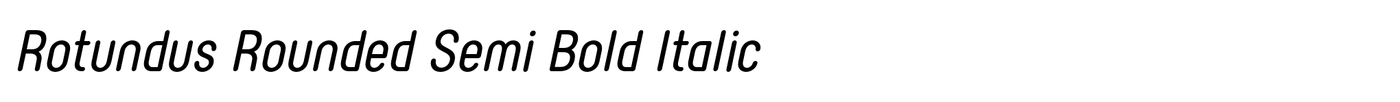 Rotundus Rounded Semi Bold Italic image